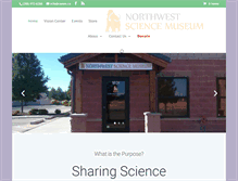 Tablet Screenshot of northwestsciencemuseum.com